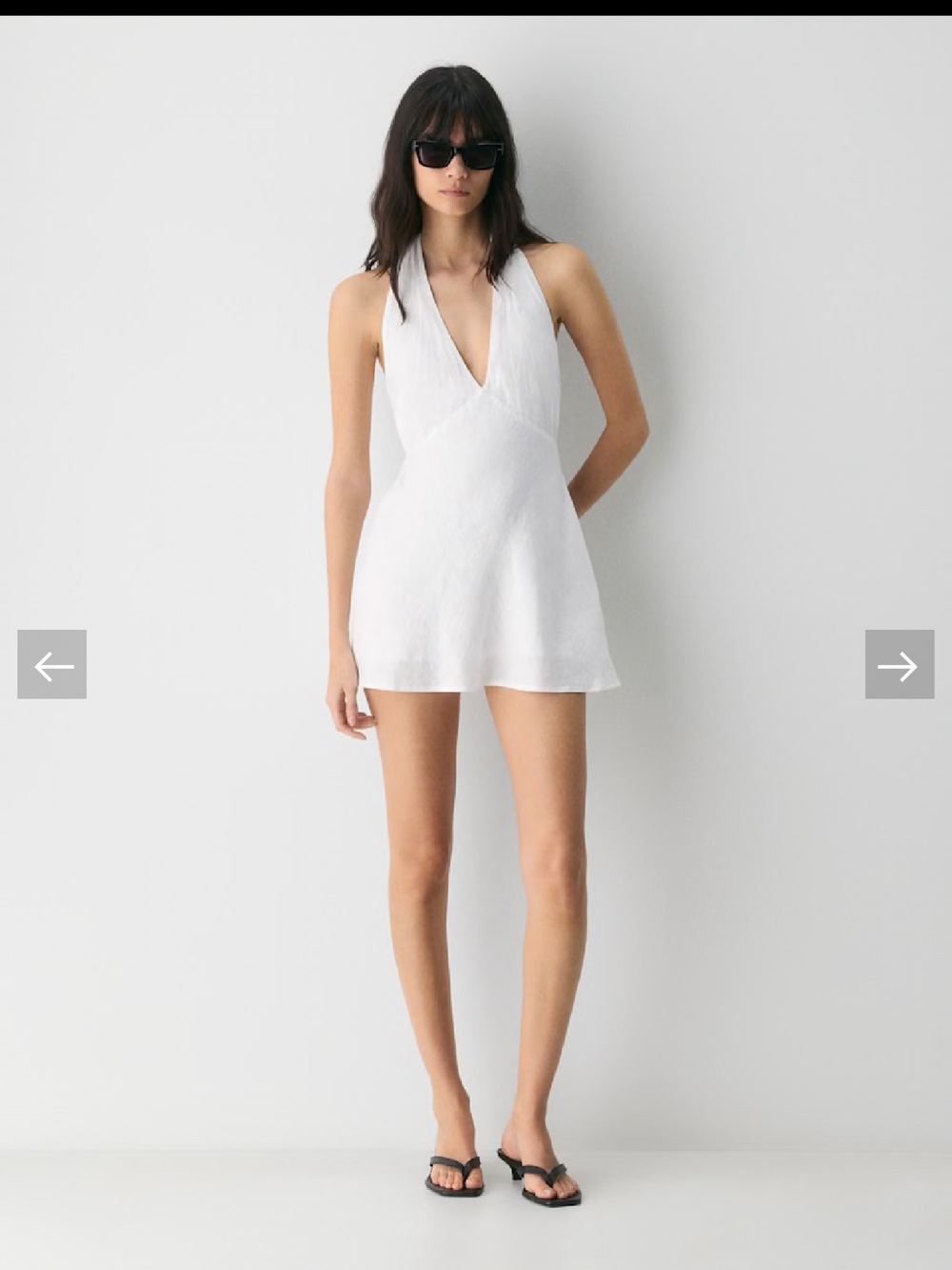 Aritzia White Halter Swim Romper Coverup